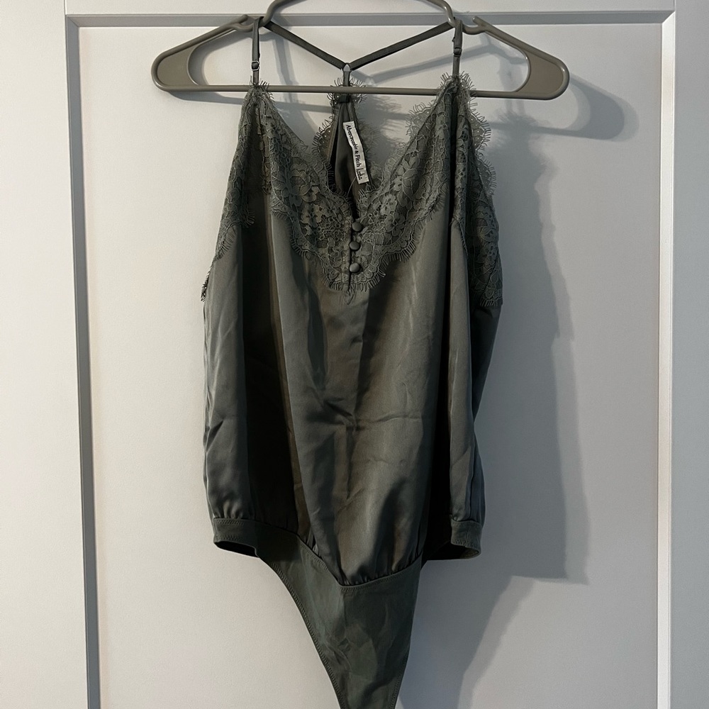 Abercrombie Satin/Lace Body Suit